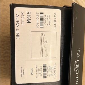 Talbots Gold Laura Link Loafers